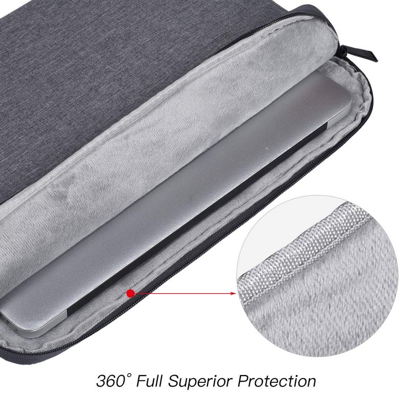 iKammo 15.6 16 Inch Laptop Case for Dell Inspiron, ASUS VivoBook 15/Chromebook/Zenbook 15.6, HP Envy/Pavilion Notebook Sleeve Bag with Small Case, Grey - Image 4